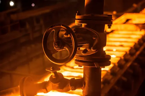 ZPVE gate valve on a mine site slurry line