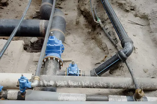 ZPVE gate valve on a water supply trunk main