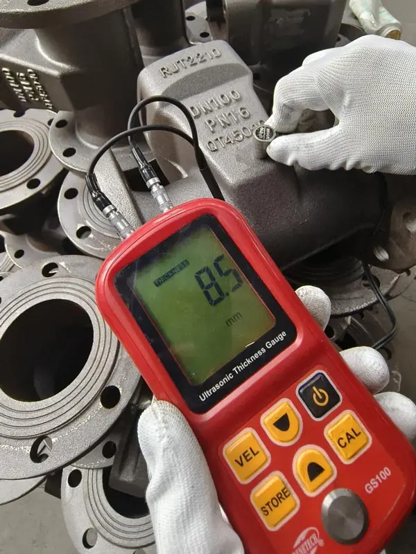 Valve ultrasonic thickness detection for body wall thickness