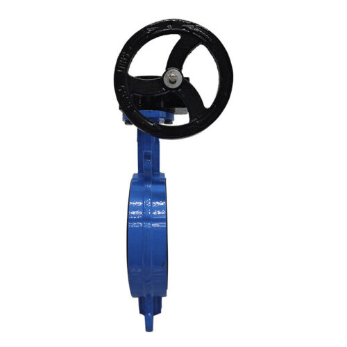 Ductile Iron Wafer Butterfly Valve with Worm Gear for Water-1