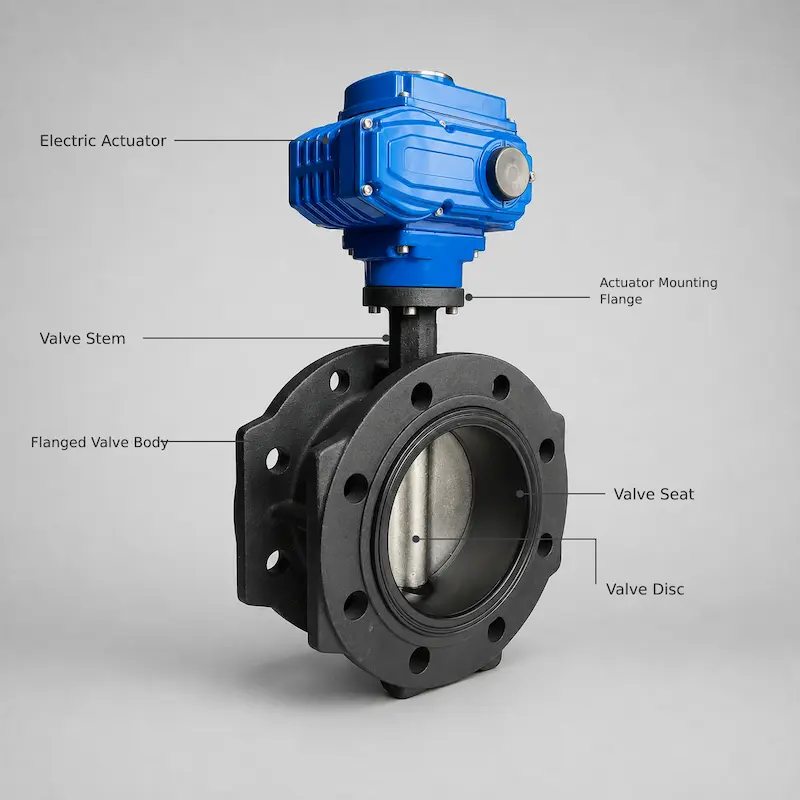 Electric actuated butterfly valve