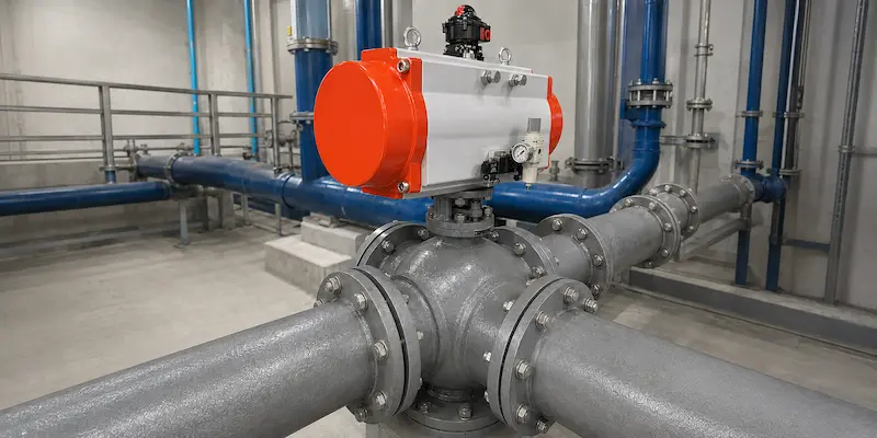 Pneumatic actuated ball valve