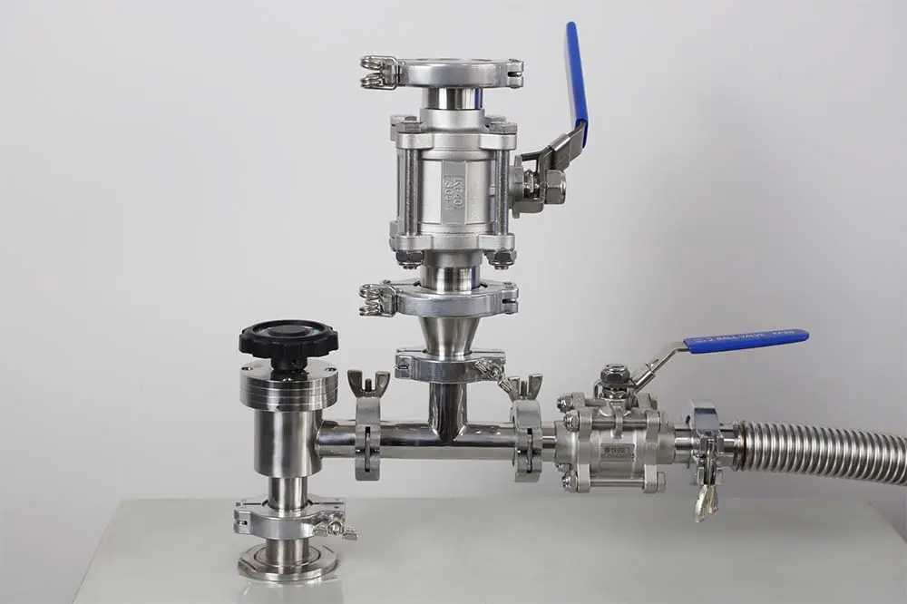 Industrial valve inspection and assembly for renewable-energy service