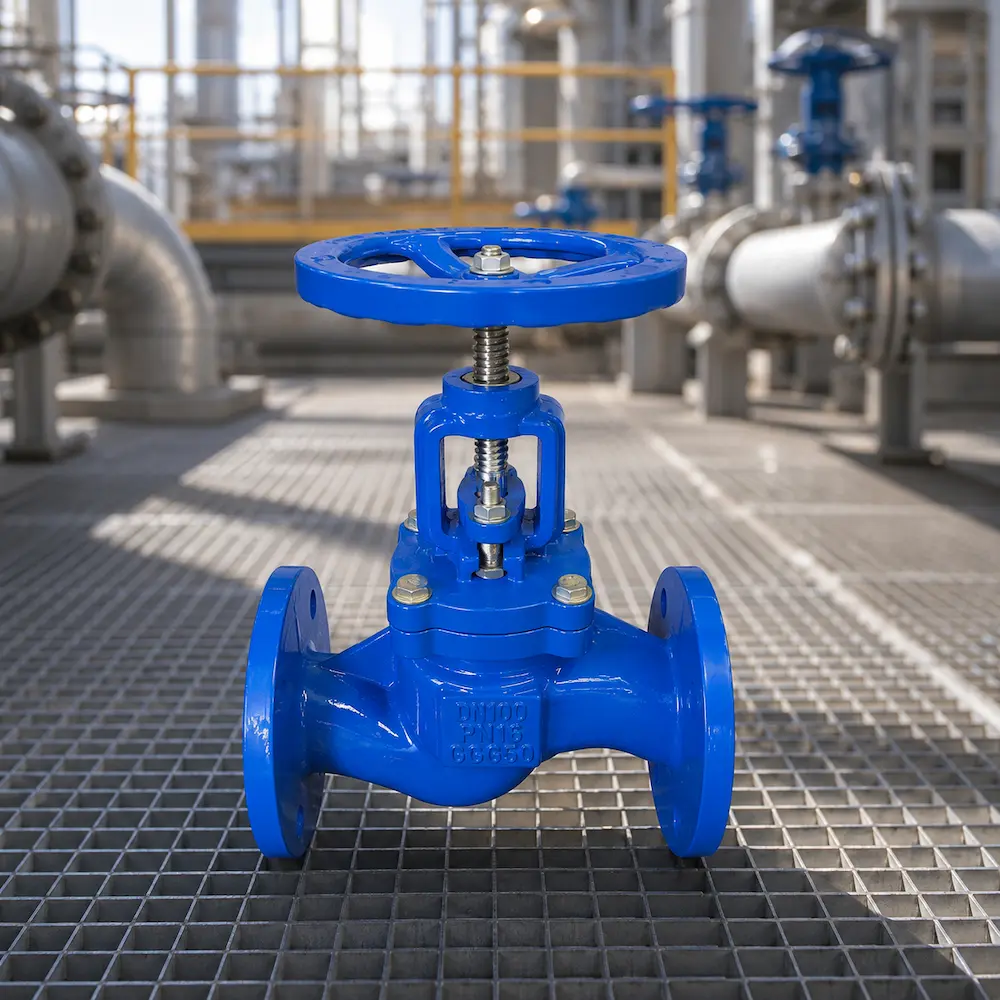 Globe valve for steam, high-temperature and flow-throttling service