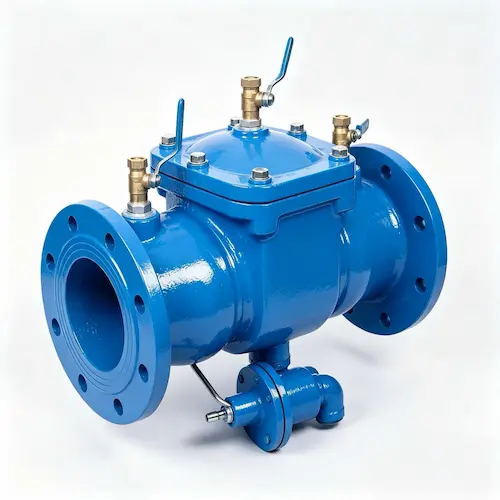 Check valve installed on an industrial oil and gas pipeline