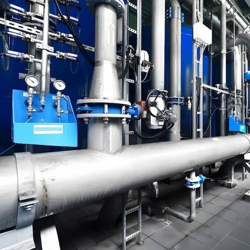 Pipeline block valve station with large-diameter process piping