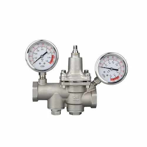 Feedwater pressure reduction piping with industrial control valve